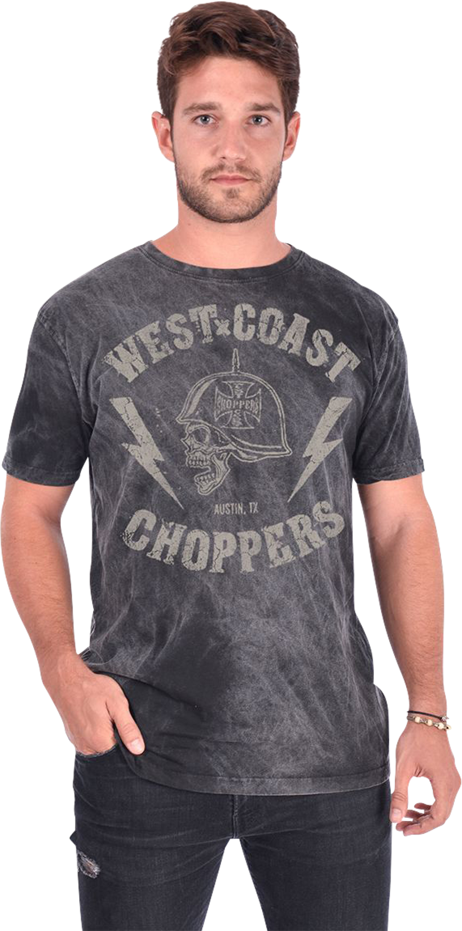 West Coast Choppers T-Skjorte West Coast Choppers At Helmet Svart