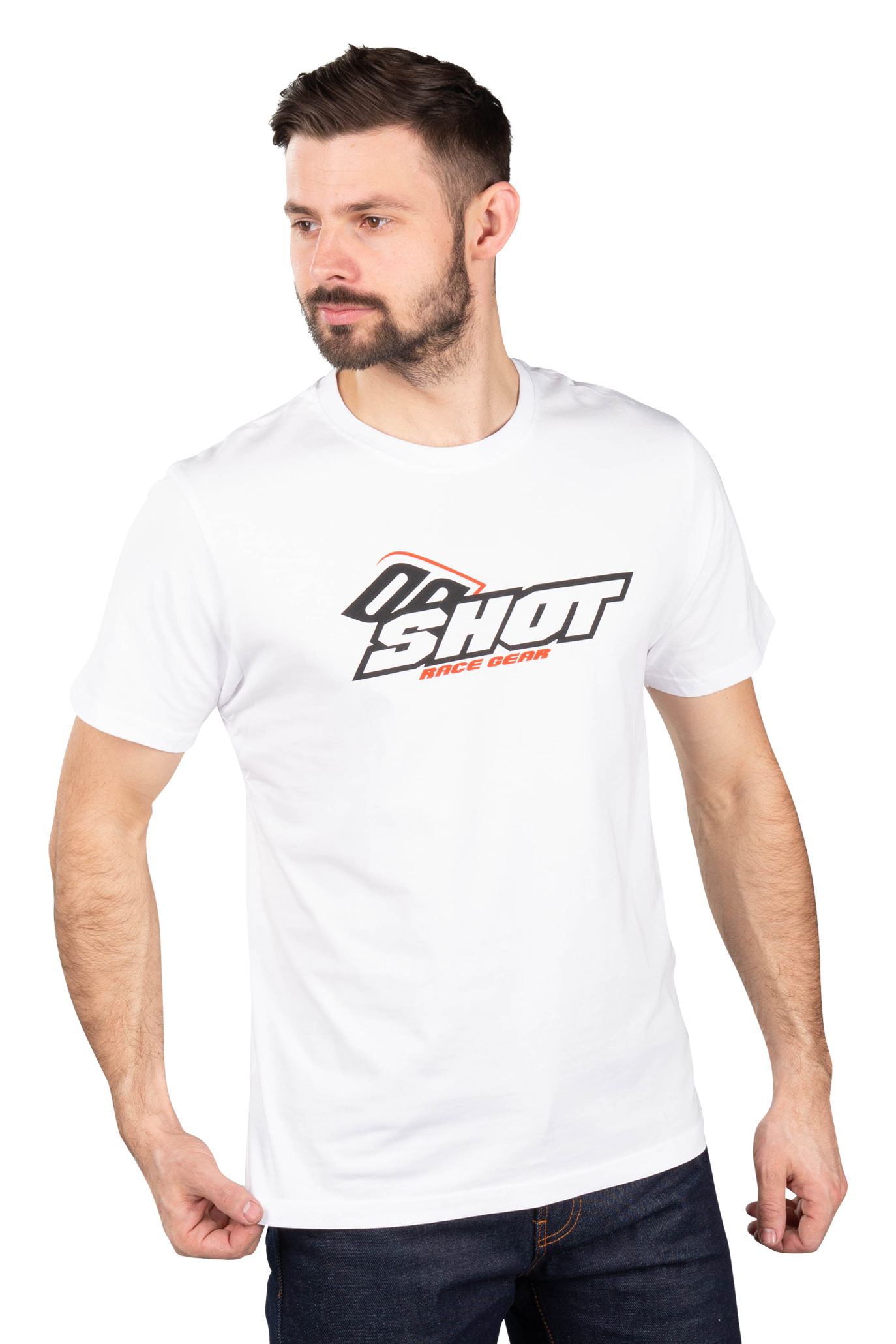 Shot Race Gear T-Skjorte Shot Team Hvit