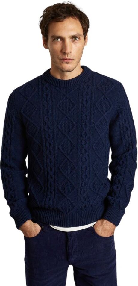 L'Exception Paris Twisted sweater in recycled wool Blå Male