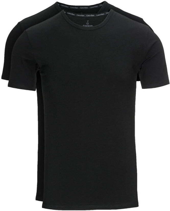 Calvin Klein Crew neck T-Skjorte 2 pack Sort Male