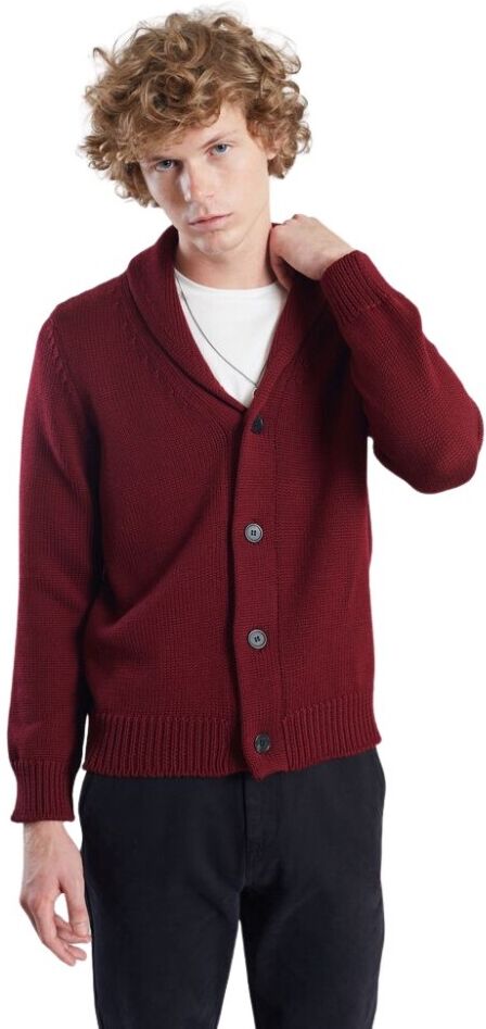 L'Exception Paris Merino Shawl Collar Cardigan Rød Male