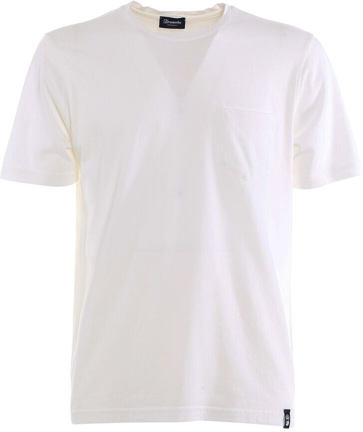 Drumohr Tshirt Pocket Hvit Male