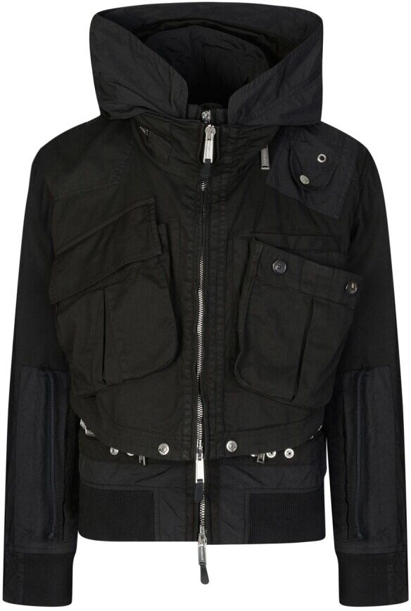 Dsquared2 Multi Pocket Hooded jacket Sort Male