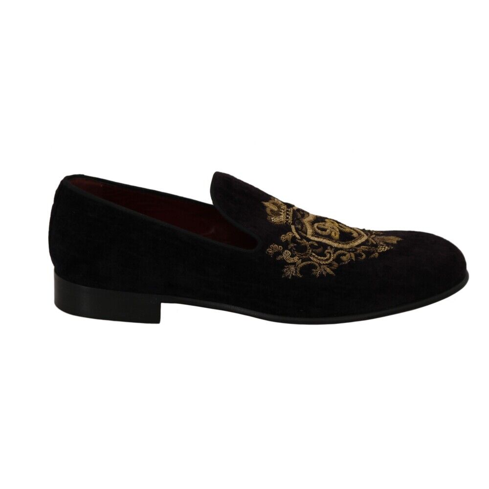 Dolce & Gabbana Ruskind stilethæl sko Sort Male