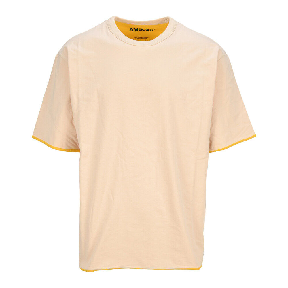 Ambush Reversible T-shirt with logo Beige Male