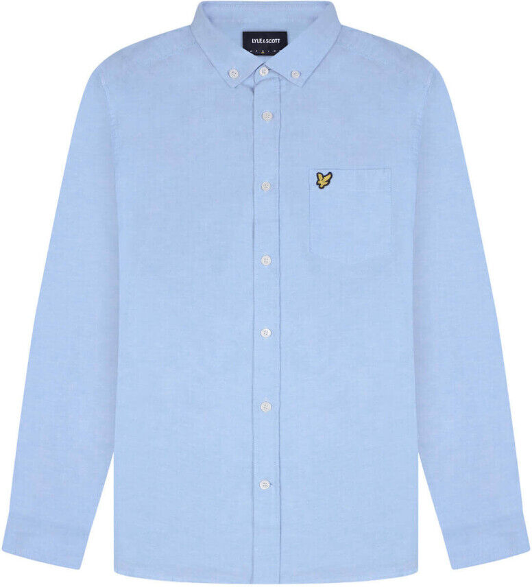 Lyle & Scott Regular Fit Light Weight Oxford Skjorte Blå Male