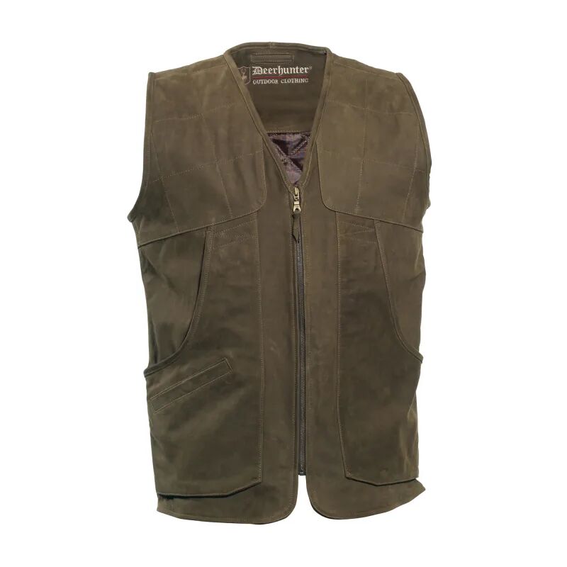 Deerhunter Men's Strasbourg Leather Waistcoat Brun