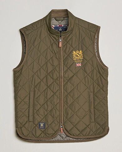 Morris Trenton Quilted Vest Olive