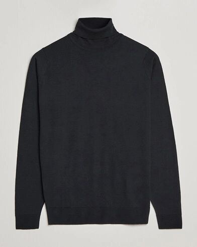 John Smedley Cherwell Extra Fine Merino Rollneck Black