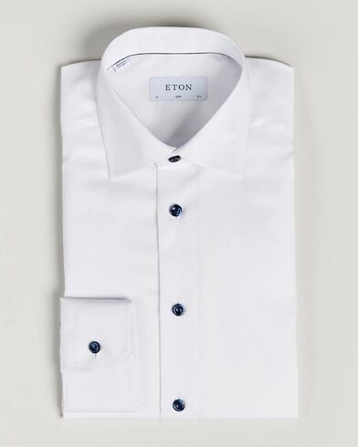 Eton Slim Fit Signature Twill Shirt White