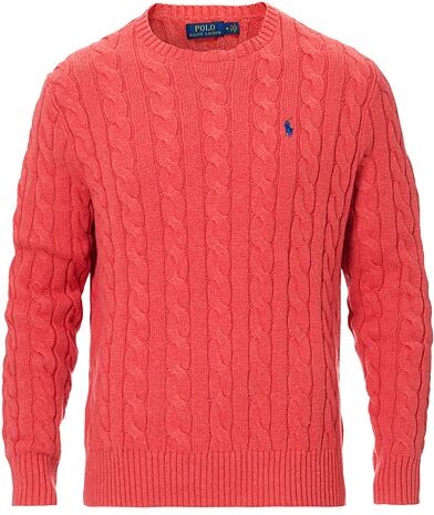 Polo Ralph Lauren Cotton Cable Crew Neck Pullover Rosette Heather