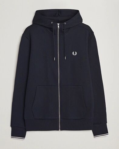 Fred Perry Full Zip Hooded Sweatshirt Navy