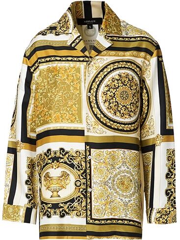 Versace Silk Twill Shirt White/Gold