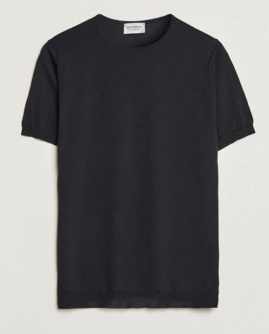 John Smedley Belden Wool/Cotton T-Shirt Navy