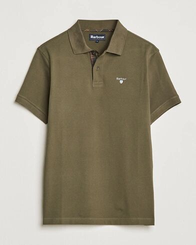 Barbour Lifestyle Tartan Pique Polo Dark Olive