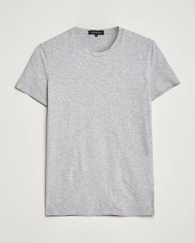 Ermenegildo Zegna Cotton Stretch Crew Neck T-Shirt Grey Heather