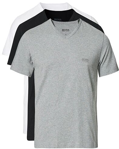 Boss 3-Pack V-Neck T-Shirt Black/Grey/White