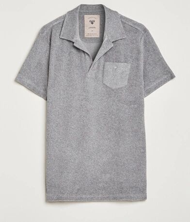 OAS Short Sleeve Terry Polo Grey Melange