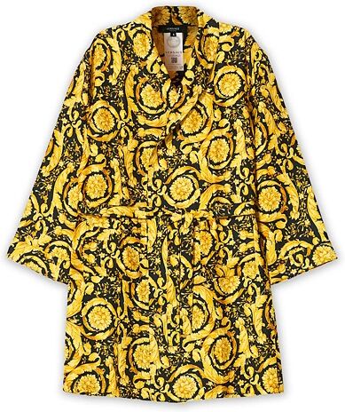 Versace Printed Barocco Robe Black/Gold