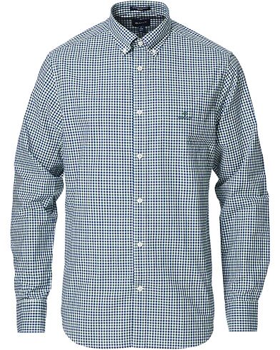 GANT Regular Fit Gingham Button Down Shirt Eden Green