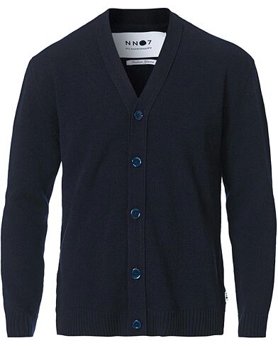 NN07 Bjorn Lambswool Cardigan Navy Blue