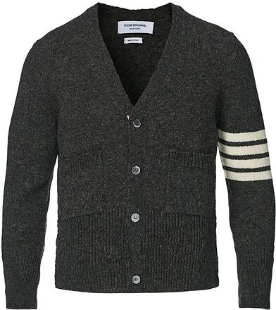 Thom Browne Jersey Stitch Wool Cardigan Dark Grey