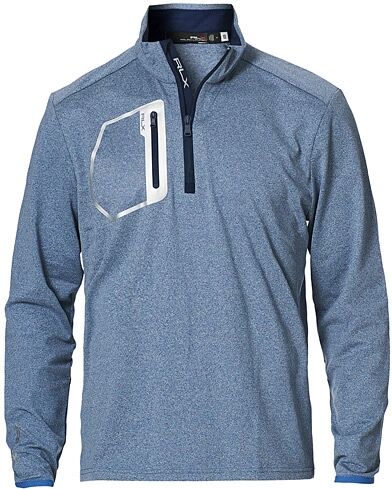 RLX Ralph Lauren Luxury Performance Jersey Half-Zip River Blue Heather