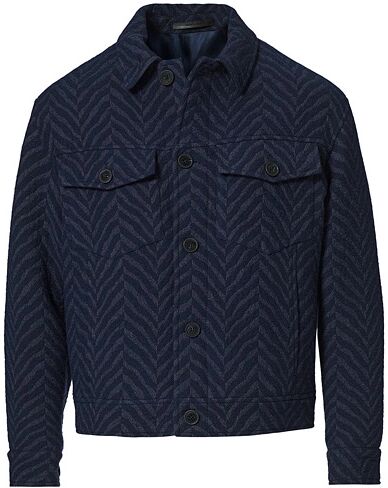 Giorgio Armani Chevron Jacquard Jacket Navy