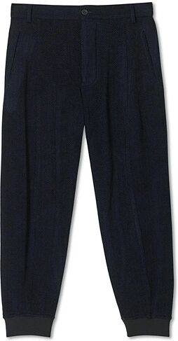 Giorgio Armani Chevron Wool Pants Navy