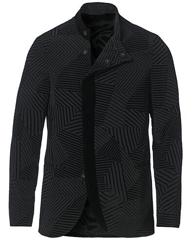 Giorgio Armani Geometric Velvet Jacket Black