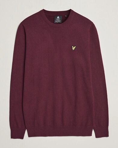 Scott Lyle & Scott Crew Neck Cotton/Merino Jumper Burgundy