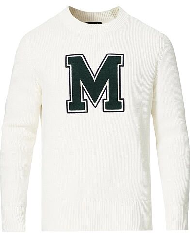 Morris Bradley Knitted Logo O-Neck Off White