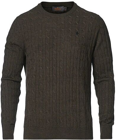 Morris Merino Cable O-Neck Brown