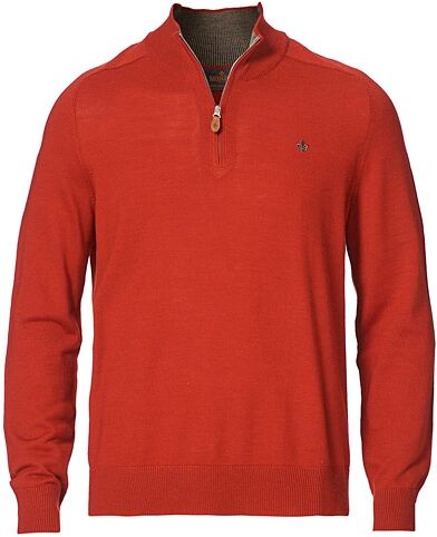 Morris John Merino Half Zip Red