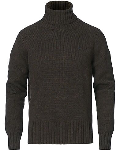 Morris Henley Heavy Cotton Rollneck Brown