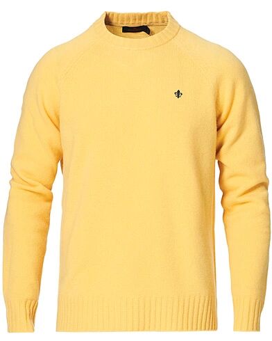 Morris Lambswool Knitted Crew Neck Yellow