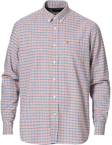 Morris Turner Checked Button Down Shirt Blue