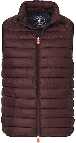 Save The Duck Adam Lightweight Padded Vest Burgundy