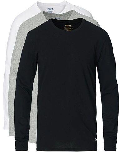 Polo Ralph Lauren 3-Pack Long Sleeve Tee White/Black/Heather