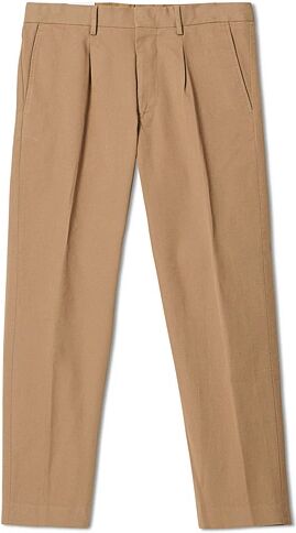 NN07 Bill Cropped Cotton Trousers Khaki