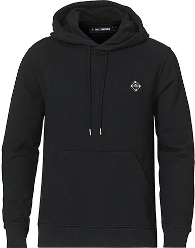 J.Lindeberg Throw Patch Cotton Hoodie Black