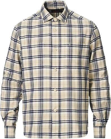 Morris Holiday Brushed Cotton Overshirt Khaki