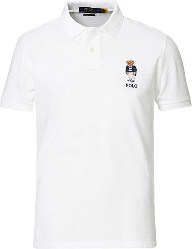 Polo Ralph Lauren Custom Slim Fit Ivy Bear Polo White