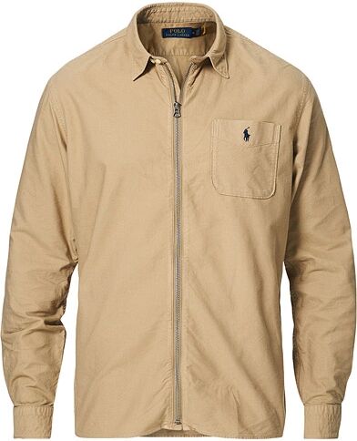 Polo Ralph Lauren Garment Dyed Oxford Full-Zip Overshirt Surrey Tan