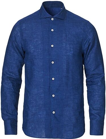 Canali Slim Fit Linen Shirt Indigo