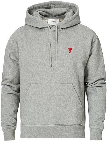 AMI Heart Logo Hoodie Heather Grey