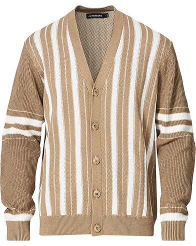 J.Lindeberg Cairo Striped Cardigan Batique Khaki