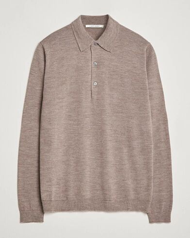 A Day's March Ambroz Merino Polo Taupe Melange