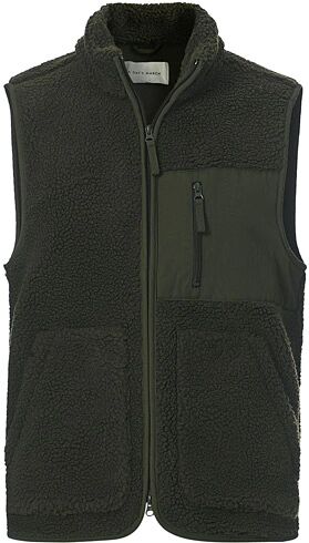 A Day's March Arvån Recycled Fleece Vest Olive