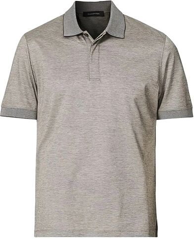 Ermenegildo Zegna Mercerized Cotton Polo Light Grey